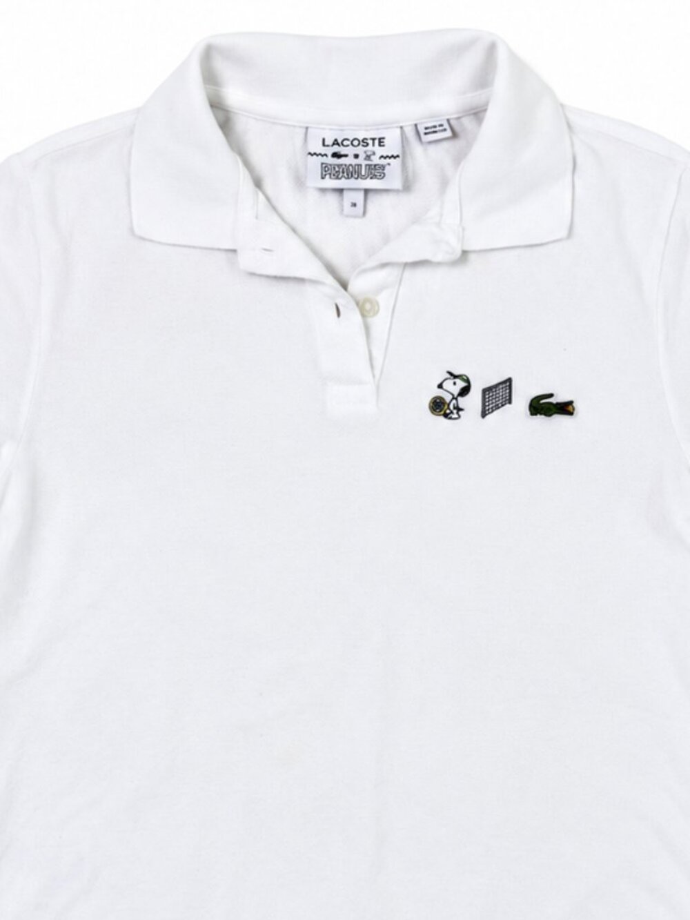 Lacoste x Peanuts Tennis Snoopy 100% Cotton Pique Polo Shirt Women’s 36 XS/S